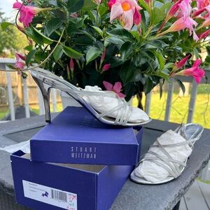 Stuart Weitzman Siver Wedding Heels 10